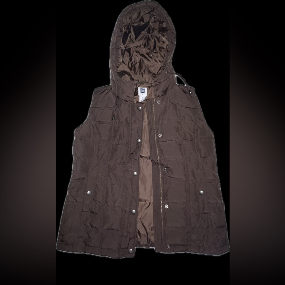 GAP Dark Brown Hooded Vest